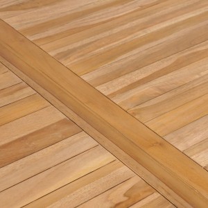 5 pcs conjunto de jantar p/ jardim madeira de teca maciça H