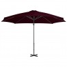 Sombrilla voladiza con poste de aluminio 300 cm roja 4
