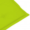 Cojín silla de jardín respaldo alto 2 uds tela verde 120x50x3cm 5