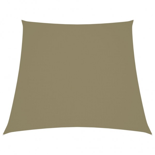 Toldo de vela trapezoidal de tela oxford beige 2/4x3 m D