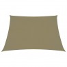 Toldo de vela trapezoidal de tela oxford beige 2/4x3 m 3
