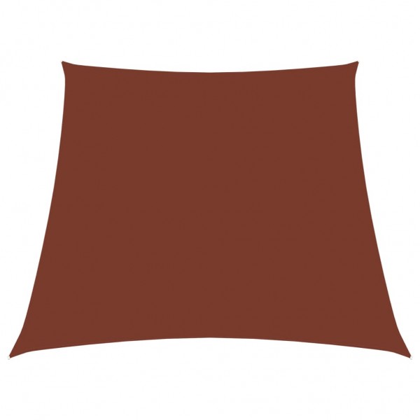 Toldo de vela trapezoidal de tela oxford terracota 2/4x3 m D