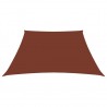 Toldo de vela trapezoidal de tela oxford terracota 2/4x3 m 3