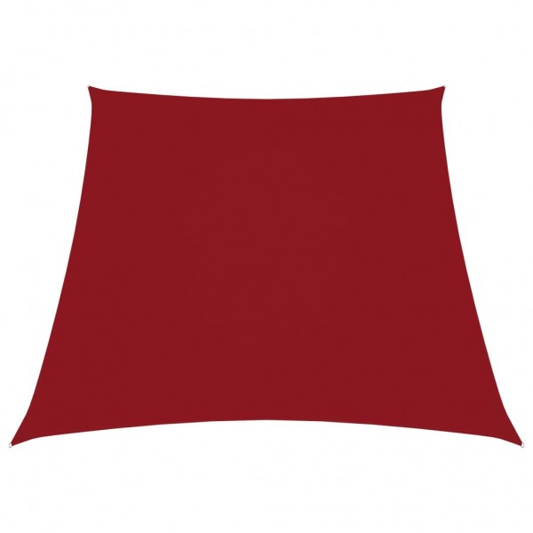 Toldo de vela trapezoidal de tela oxford rojo 2/4x3 m D