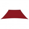 Toldo de vela trapezoidal de tela oxford rojo 2/4x3 m 3
