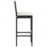 Set muebles bar jardín 7 piezas y cojines ratán sintético negro 4