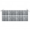 Cojín de banco de jardín tela Oxford a cuadros gris 120x50x3 cm 2