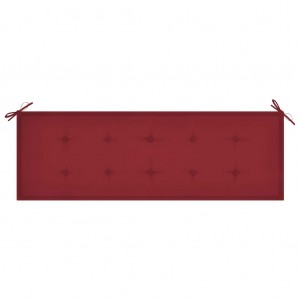 Cojín de banco de jardín tela Oxford rojo tinto 150x50x3 cm H