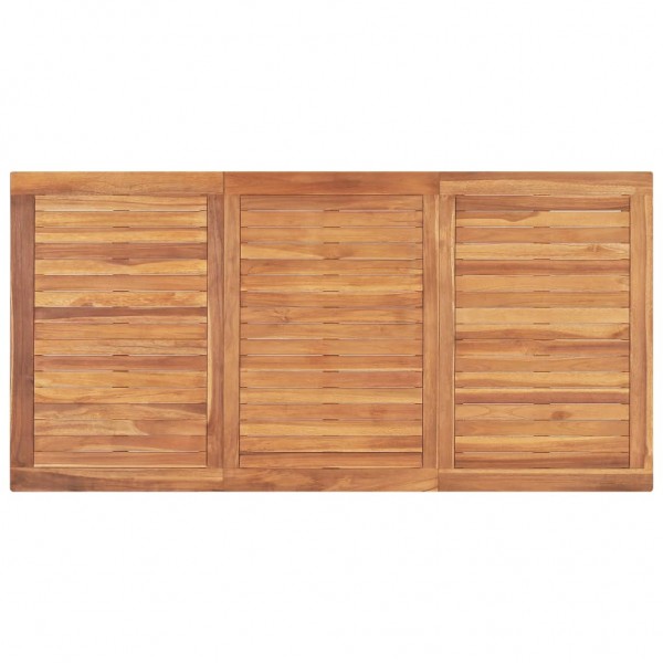 Mesa de comedor de jardín madera maciza de teca 160x80x77 cm M 4