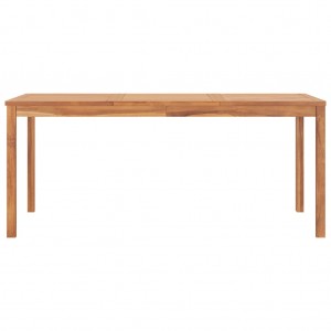 Mesa de comedor de jardín madera maciza de teca 180x90x77 cm H