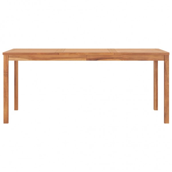 Mesa de comedor de jardín madera maciza de teca 180x90x77 cm M 2