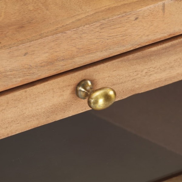 Mesita de noche de madera maciza de acacia 40x30x50 cm M 3