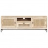 Mueble para TV madera maciza mango y caña natural 120x30x40 cm 4