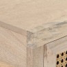 Mesa consola madera maciza de mango y caña natural 100x35x76 cm 2
