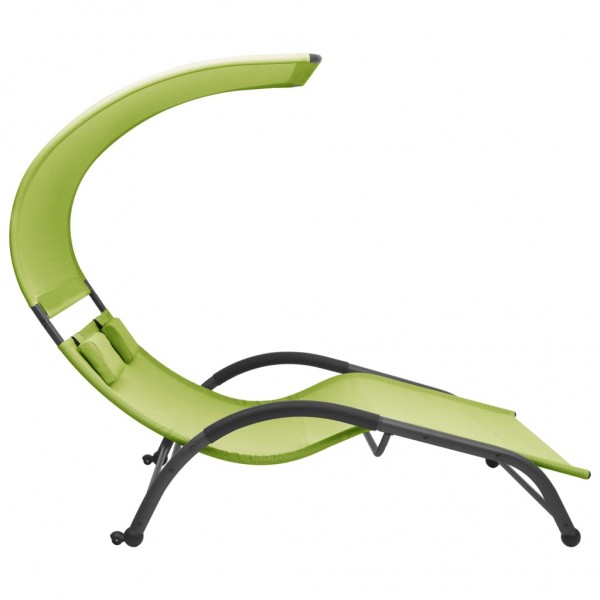 Tumbona doble con toldo textilene verde M 3