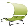 Tumbona doble con toldo textilene verde 4