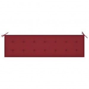 Cojín de banco de jardín tela Oxford rojo tinto 180x50x3 cm H