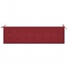 Cojín de banco de jardín tela Oxford rojo tinto 180x50x3 cm 2