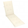 Almofadão para cadeira de terraço (75+105)x50x4 cm cor creme 4