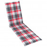 Cojín para tumbona estampado a cuadros rojos (75+105)x50x3 cm 4