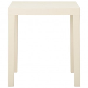 Mesa de jardín de plástico blanca 79x65x72 cm H