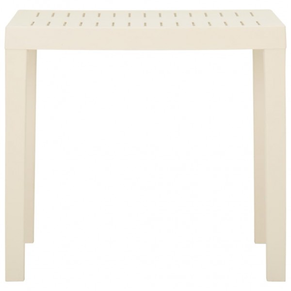 Mesa de jardim 79x65x72 cm plástico branco M 3