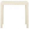 Mesa de jardim 79x65x72 cm plástico branco 3