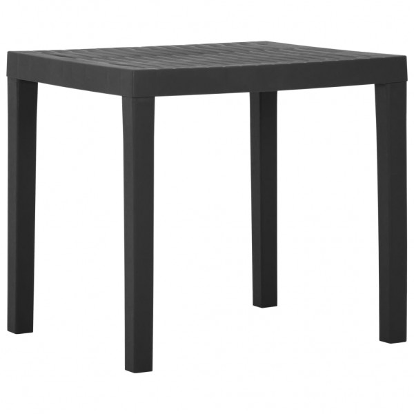 Mesa de jardín de plástico gris 79x65x72 cm D