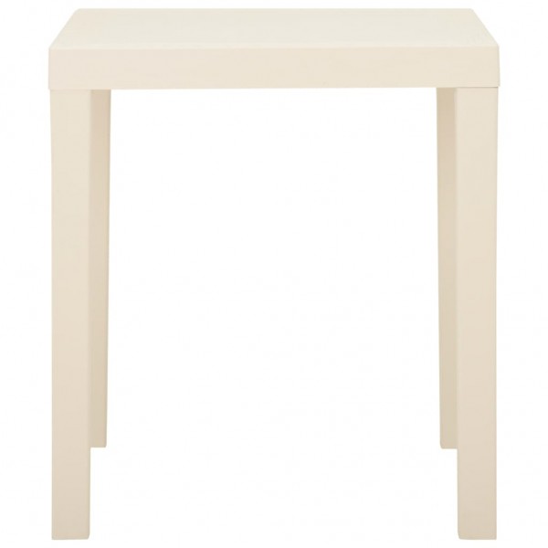 Mesa de jardín de plástico blanca 79x65x72 cm M 3