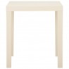 Mesa de jardín de plástico blanca 79x65x72 cm 3