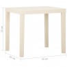 Mesa de jardim 79x65x72 cm plástico branco 5