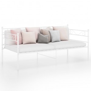 Sofá-cama 90x200 cm metal branco H