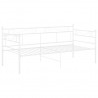 Estructura de sofá cama de metal blanco 90x200 cm 3