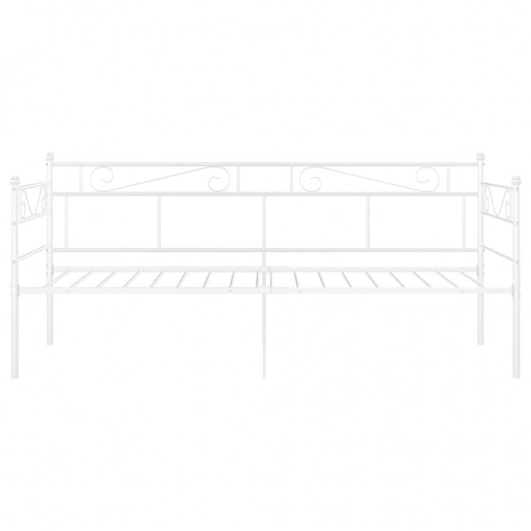 Estructura de sofá cama de metal blanco 90x200 cm M 4