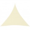 Toldo de vela triangular de tela oxford crema 3x3x3 m 1