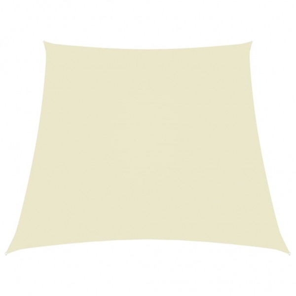 Toldo de vela trapezoidal de tela oxford color crema 2/4x3 m D