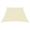 Toldo de vela trapezoidal de tela oxford color crema 2/4x3 m 3