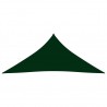 Toldo de vela triangular tela oxford verde oscuro 3x4x4 m 3