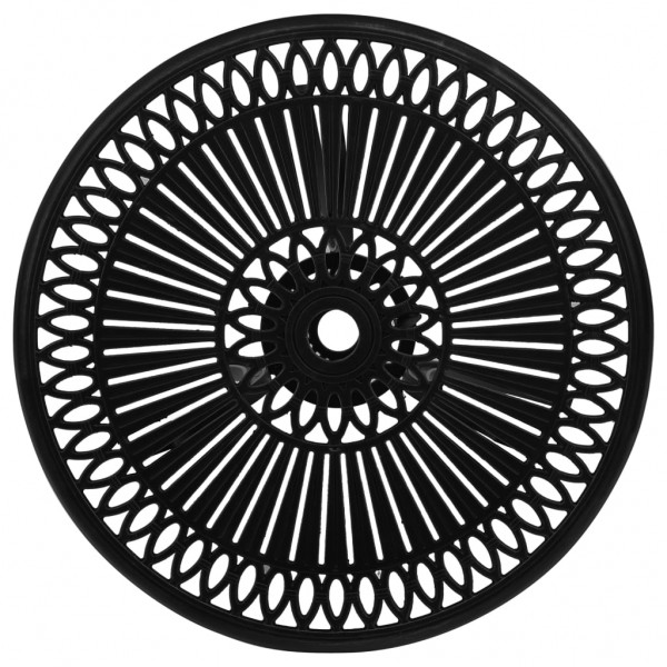 Mesa de jardim 62x62x65 cm alumínio fundido preto M 3