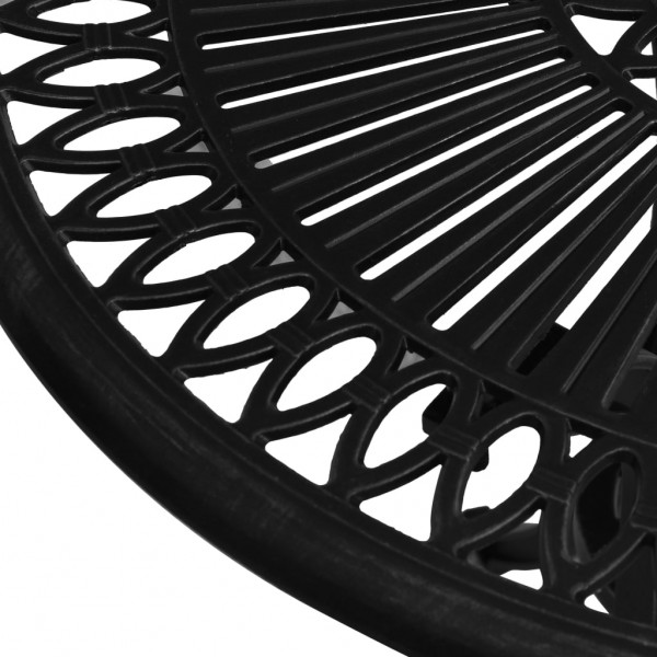 Mesa de jardim 62x62x65 cm alumínio fundido preto M 4