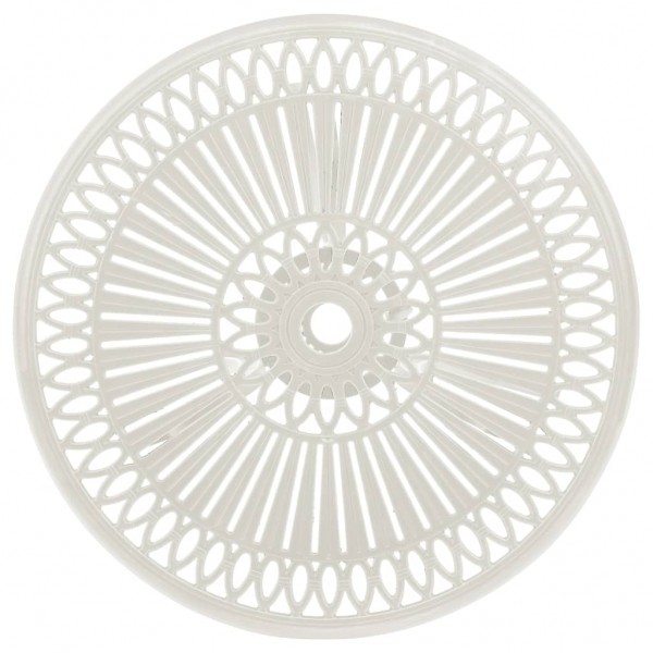 Mesa de jardim 62x62x65 cm alumínio fundido branco M 3