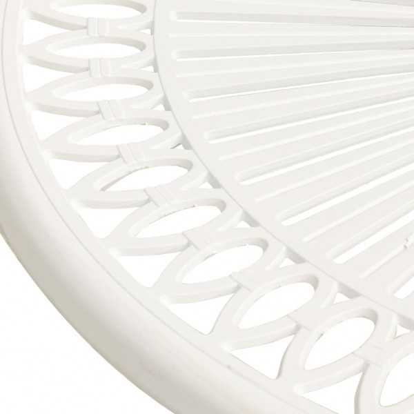 Mesa de jardim 62x62x65 cm alumínio fundido branco M 4