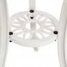 Mesa de jardim 62x62x65 cm alumínio fundido branco 5
