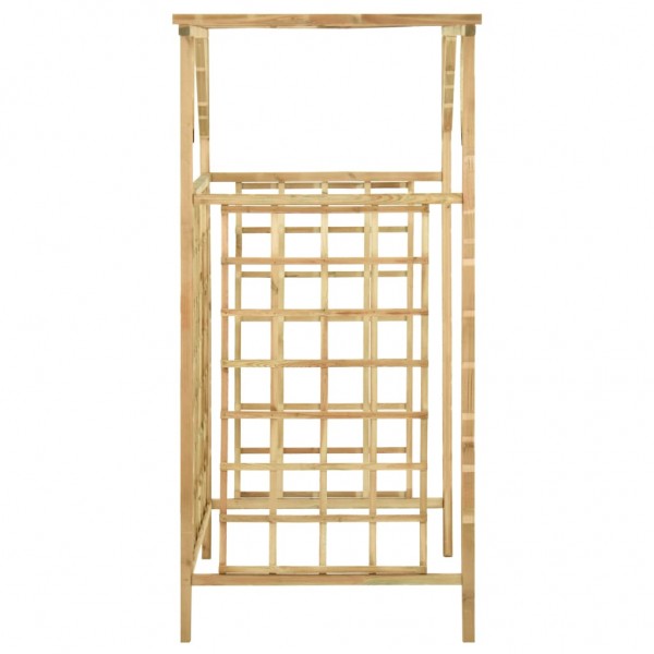 Pérgola de jardín para 2 cubos de basura madera pino impregnada M 4