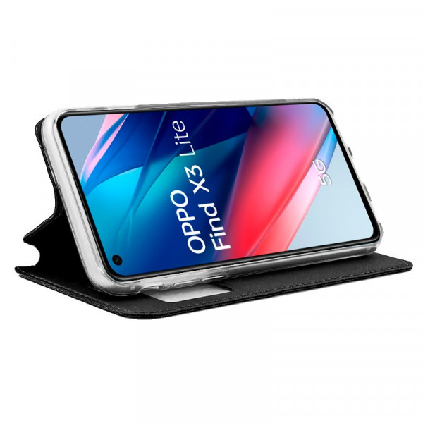 Fundação COOL Capa de Flip para Oppo Encontre X3 Black Lite M 2