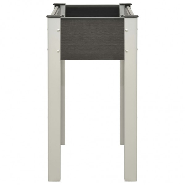 Mesa de cultivo para jardín WPC gris 75x40x75 cm M 3