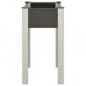 Mesa de cultivo para jardín WPC gris 75x40x75 cm 3