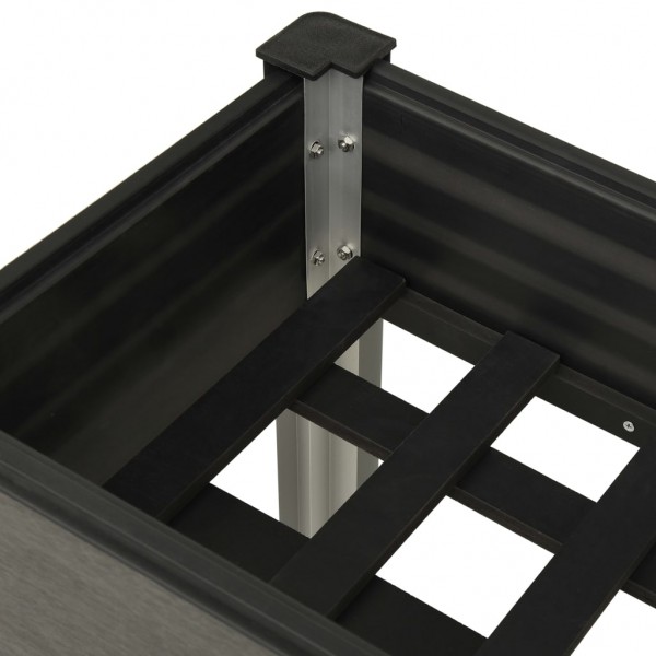 Mesa de cultivo para jardín WPC gris 75x40x75 cm M 5