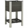 Mesa de cultivo para jardín con estante WPC gris 50x50x90 cm 1