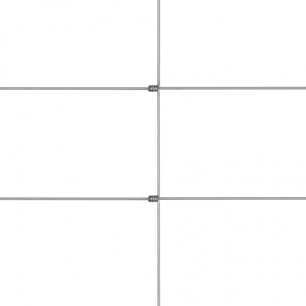 Valla de jardín de acero galvanizado plateado 50x1.6 m M 4